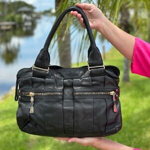 See by Chloé Daytripper Black Leather Satchel – tricolor Zippers